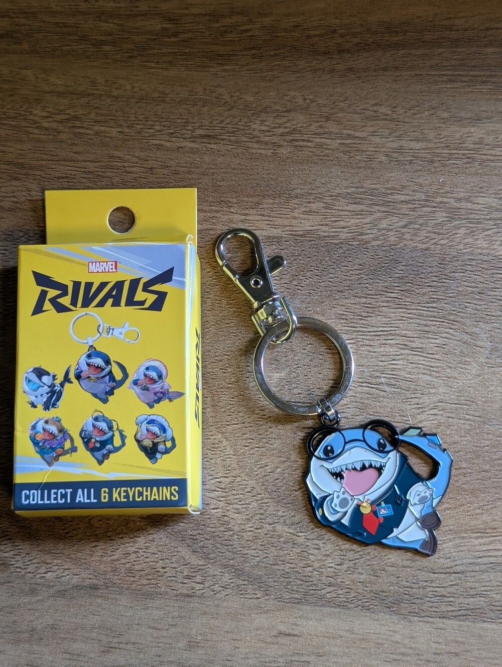 Marvel Rivals Jeff the Land Shark Costume Keychain Blind Box  Avenger Suit Tie